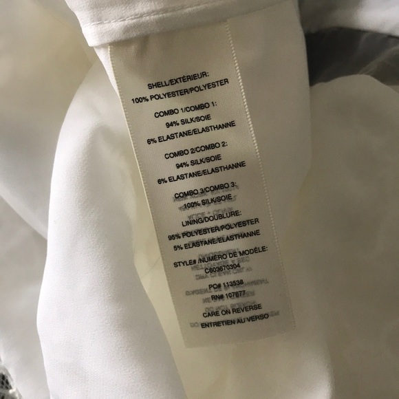 Alice + Olivia White Mini Dress with Black Bow - Picture 7 of 8